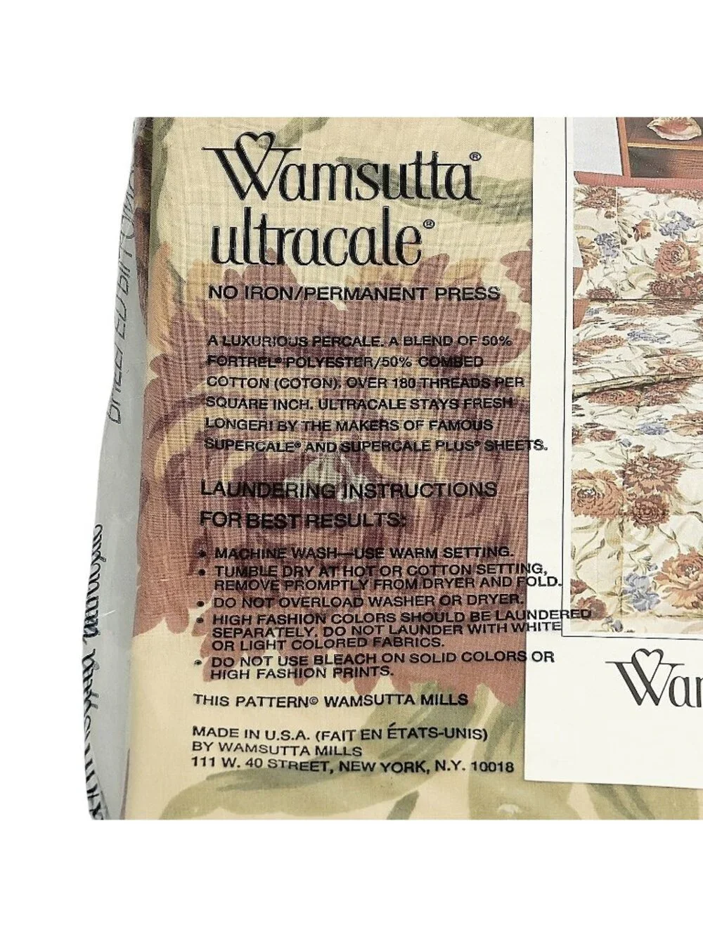 Wamsutta Ruffled Pillowcase Standard Size Calvin Klein Samarkind New Old Stock